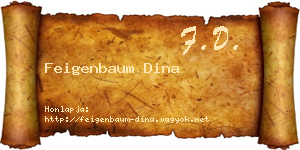 Feigenbaum Dina névjegykártya
